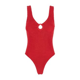 Hunza G Dames, Badkleding, Rood, Maat: ONE Size Polyamide