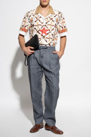 Dolce & Gabbana Creased Trousers, Mens, Grey