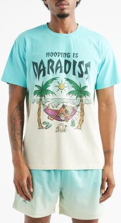 Overtime Daybreak Dip Dye Cotton Graphic T-Shirt in Blue at Nordstrom, Size Xx-Large