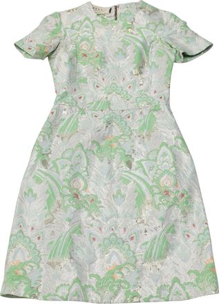 Marni Winter Edition 2012 Brocade Mini Dress in Green Polyester