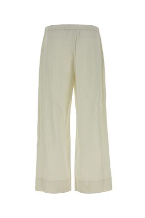 Max Mara Womens Argento Ecru Pantaloni Trousers