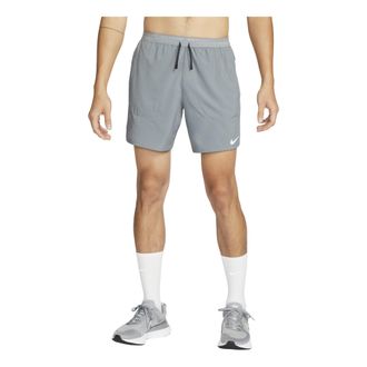 Nike Mens Nike Dri-FIT Solid Color Logo Printing Straight Quick Dry Breathable Sports Shorts Smoke Gray DM4742-084