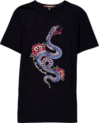 Roberto Cavalli Snake Printed T-shirt, Size X-Small