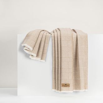 Lands Downunder Sutton Plaid Throw in Dune at Nordstrom
