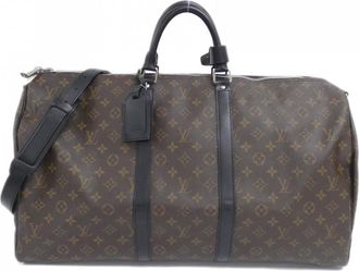 Louis Vuitton Brown Coated Canvas Boston Bag (Pre-Owned)