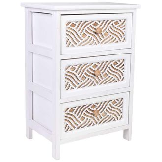 Wanderlust Deco Cajonera De Madera Blanca 40x29x58h Cm