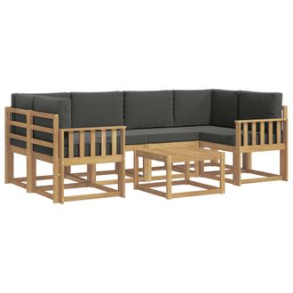 vidaXL Conjunto De Sof&aacute;s De Exterior 7 Pcs Blanco Y Antracita Vidaxl
