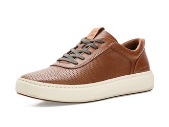 Johnston & Murphy Mayhew Perfed U-Throat Mens Shoes Tan Full Grain : 10.5 M (D), Leather