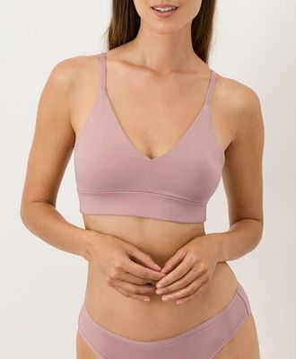Pact Organic Cotton Everyday Classic T-Shirt Bra in Dusted Violet at Nordstrom, Size Xx-Large