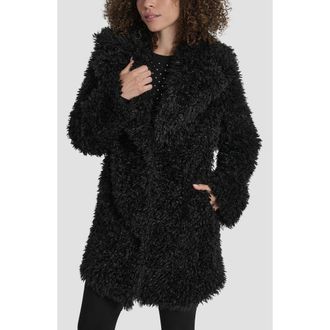 DKNY Faux Fur Jacket in Black at Nordstrom Rack, Size Medium