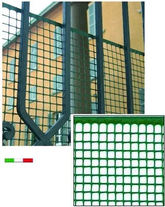 Vigor Rete Plastica Quadra 10x10 Verde 5 Metri H.cm. 100