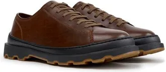 Camper Brutus Leather Plain Toe Shoe in Medium Brown at Nordstrom, Size 44
