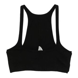 Rick Owens Racer Back Cropped Top - Dames - Tops zonder mouwen - Zwart - S - Katoen - Tops