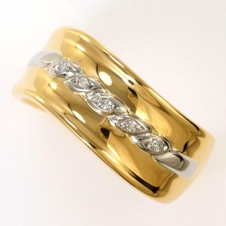C&A Platinum Yellow Gold Yellow Gold (18K) Platinum 900 Band Ring (Pre-Owned)