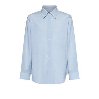 John Richmond Gestreept Overhemd - Heren - Casual Overhemden - Blauw - XL - Overhemden