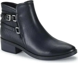 BareTraps Womens Baretraps Mackenzie Boots Black Buckle Almond Toe Bootie LION1031