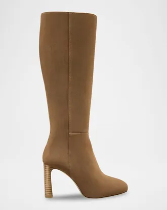 Stuart Weitzman 90mm Babette Suede Knee-High Platform Boots