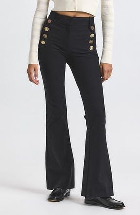 Derek Lam Robertson High Waist Flare Sailor Pants in Black at Nordstrom Rack, Size 6