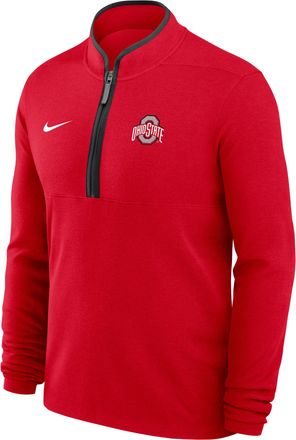 Nike Ohio State Victory Nike Mens Dri-FIT College 1/2-Zip Long-Sleeve Top in Red | 0443064YOH-APS