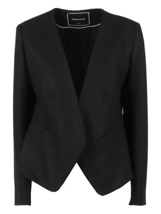 Fabiana Filippi embellished-cuff jacket - women - Elastane/Polyamide/Virgin Wool - 42 - Black