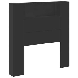 vidaXL Testiera Di Stoccaggio Con Led Nero Legno Ingegnerizzato Vidaxl