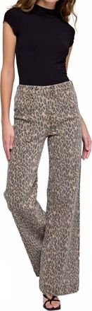 Hidden Jeans Cheetah High Rise Flare Jeans In Multi