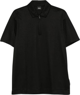 HUGO BOSS Polo MC Paras ZIP - Heren - Polos - Zwart - L - Tops