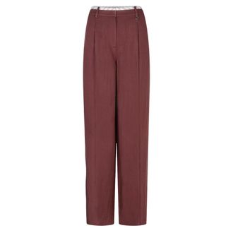 Dante6 Kenila Wide-leg Broek - Dames - Broeken - Rood - Maat: XL Linnen