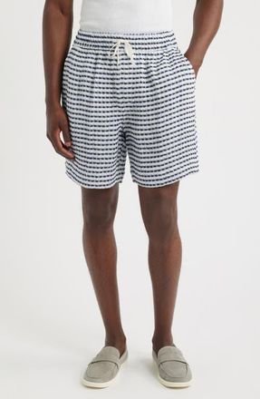 CH&Eacute; Studios Rita Linen Shorts in Blue at Nordstrom, Size Xx-Large