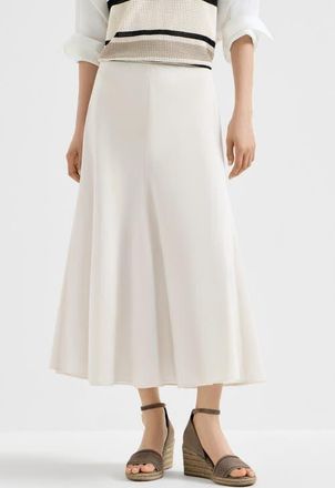 Brunello Cucinelli Cotton organza skirt in Milk at Nordstrom, Size 40