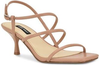 Nine West Hindy Slingback Kitten Heel Sandal in Light Natural at Nordstrom, Size 10.5
