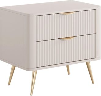 Mirjan24 Mobilier1 - Mesilla De Noche Versoe 106, Beige, N&uacute;mero De Cajones: 0, N&uacute;mero De Puertas: 0, 56x64x38cm, Mdf, Aglomerado Laminado