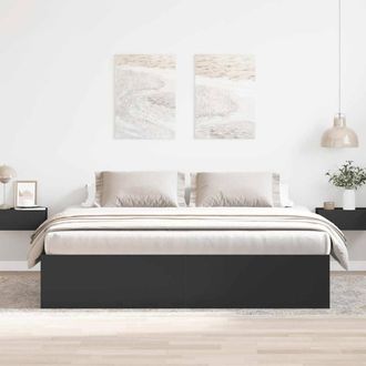 Berkfield Home Modern Bed Frame Black 180x200 cm Super King Size