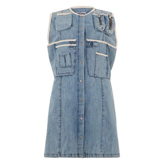 Diesel Dames, Jurken, Blauw, Maat: L Denim