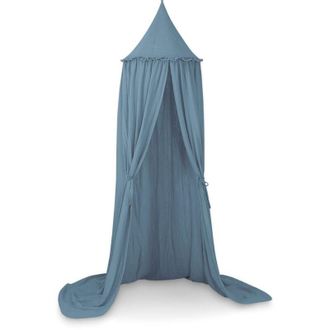 OEM Dosel Colgante De Muselina Con Volante Para Cuna - Azul Sucio