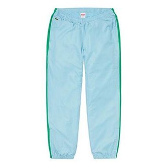 SUPREME FW19 Week 5 x LACOSTE Track Pant Crossover waterproof Nylon Pants Unisex Blue SUP-FW19-551