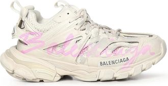 Balenciaga Sneakers, female, Beige, Size: 10 US Track Signature Sneaker