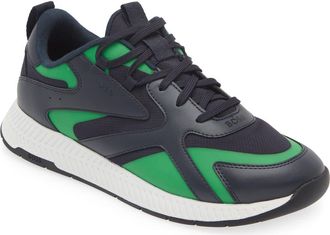 BOSS Titanium Runn Sneaker in Dk Bu at Nordstrom Rack, Size 11Us / 10Uk