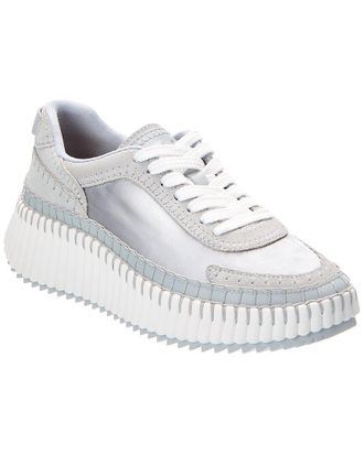 Chlo&eacute; Nama Suede & Satin Sneaker