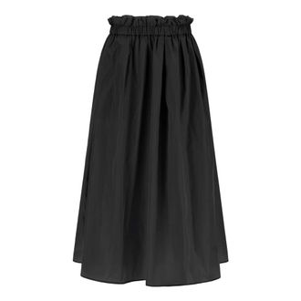 Herno Midi Skirts, female, Black, Size: S Flared Midi Skirt