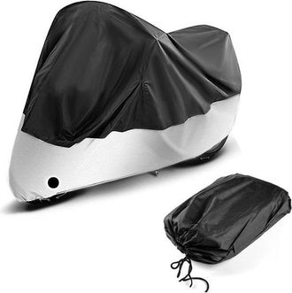 OEM Funda Impermeable 1 Pieza, Universal Scooter, 265 X 105 X 125 Cm, Negro, Plateado, Resistente Solar, Resistente Impermeable Motocicleta