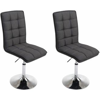 Clp Set De 2 Sillas De Sal&oacute;n Peking En Tela Gris Oscuro