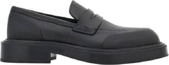 Ferragamo Rubber Detailed Leather Loafers, Size 6.5