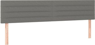 vidaXL Cabecero con LED de tela gris oscuro 160x5x78/88 cm vidaXL