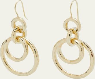 Ippolita Puffy Hammered Jet Set Earrings in 18K Gold