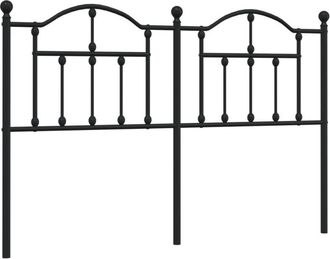 vidaXL Cabecero De Metal Negro 140 Cm Vidaxl