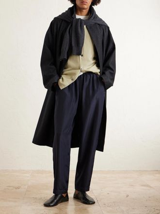 Barena Tapered Garment-Dyed Silk Trousers