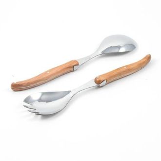 Laguiole Salad Serving Set in Wooden Box in Olivewood at Nordstrom