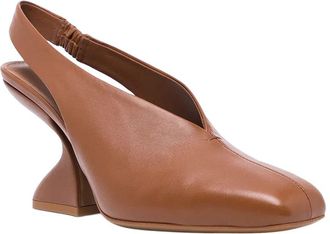 Ferragamo 85Mm Sloane Chunky Leather Pump