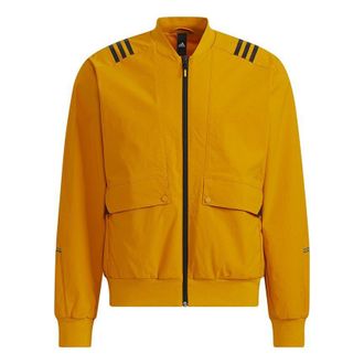 adidas Th Wv Bomb Jkt Stripe Printing Sports Jacket Gold Color H40234